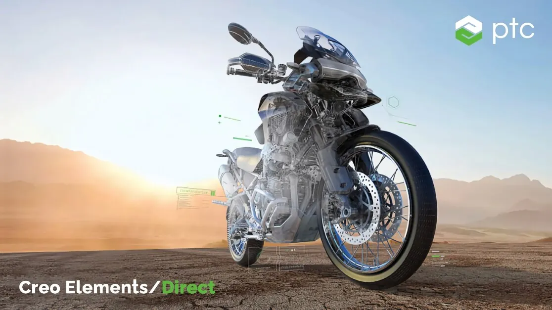 Motocicletta progettata con PTC Creo Elements/Direct